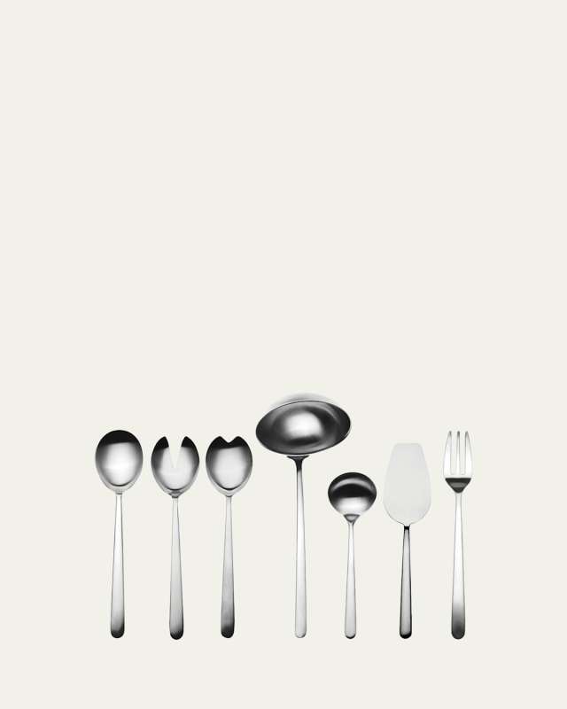 Linea Ice 7-Piece Full Flatware Serving Set